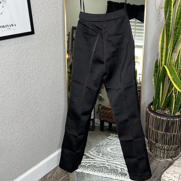 HOUSE OF CB 'Tansy' Black Satin Trousers NWOT - Picture 7 of 9